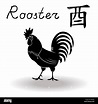 Chinese Zodiac Sign Rooster, Fixed Element Metal, symbol of New Year ...