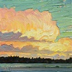 "Evening On The Water: 6x6 oil on pa..." by Ken Faulks