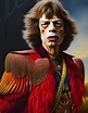 Mick Jagger as the red rooster - AI Generated Artwork - NightCafe Creator