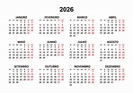 Calendario 2026 Para Imprimir Pdf Word Y Excel Calendariopro - Reverasite