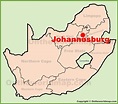 Johannesburg location on the South Africa Map - Ontheworldmap.com
