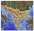 Mapa grande topográfica de los Balcanes | Balcanes | Europa | Mapas del ...