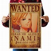 One Piece Merch - Dead or Alive Nami Wanted Bounty Poster - One Piece ...