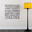 family memories quote wall sticker by mirrorin | notonthehighstreet.com