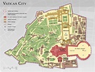 Vatican city-map - Kort over vatikanet og Rom (Lazio - Italien)