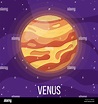Planeta Venus en el espacio. Universo colorido con Venus. Ilustración ...