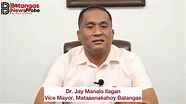 PANOORIN: Ang mensahe at pasasalamat ni Vice Mayor Jay Manalo Ilagan ...