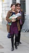 Sophie Ellis-Bextor is seen with newborn fifth son Mickey for the first ...