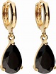 MYA art Premium Damen Goldene Creolen Ohrringe Hängend Ohrhänger mit ...