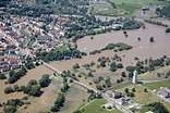 Luftaufnahme Eilenburg - Hochwasser Flut Katastrophe mit Überflutung ...