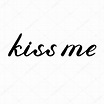 Beija-me letras. Bonita caligrafia — Vetores de Stock #100011300