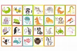 Wild animals alphabet set - Download Free Vectors, Clipart Graphics ...