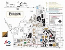 Purdue campus map - Purdue university campus map (Indiana - USA)