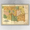 1892 Indian Territory & Early Oklahoma Wall Map – Franklin Mint