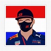 Pegatina ''Max Verstappen frente a la bandera holandesa' de ...