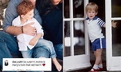 Prince and Meghan Markle show baby Lilibet's face - and Archie has red ...