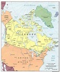 Actual mapa de Canadá - Mapa de Canadá hoxe (Norte de América, Américas)
