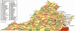 Virginia Map With Counties - Reyna Charmian