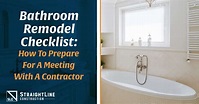 Bathroom Remodel Checklist: How to Prepare for a Meeting with a ...