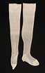 Pair of white silk knitted stockings | Museum of Fine Arts, Boston
