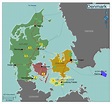 Large regions map of Denmark | Denmark | Europe | Mapsland | Maps of ...