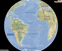 Mapa geográfica del Océano Atlántico