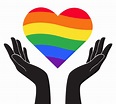 hand holding heart rainbow flag LGBT symbol 533160 Vector Art at Vecteezy