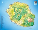 Carte de la Réunion • Voyages - Cartes