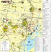 Map of Tokyo tourist: attractions and monuments of Tokyo