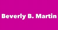 Beverly B. Martin - Spouse, Children, Birthday & More