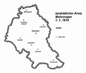 Karten: landrätlicher Kreis Mohrungen 1. 1. 1809 - Städte