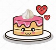 diseño de dibujos animados pastel amor postre — Vector de stock ...