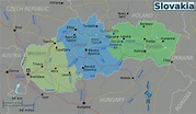 Large regions map of Slovakia | Slovakia | Europe | Mapsland | Maps of ...