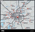 Karte von München Karte grau Stock-Vektorgrafik - Alamy