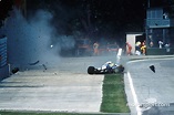 The fatal crash of Ayrton Senna at Tamburello at San Marino GP