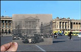 Fotografías actuales de París combinadas con escenas de la Segunda ...