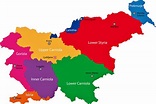 Slowenien Karte der Regionen und Provinzen - OrangeSmile.com