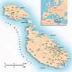 Detailed map of Malta with cities | Vidiani.com | Maps of all countries ...
