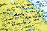 Mapa De Orlando En El Estado De Florida Eeuu Foto de stock y más banco ...