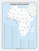 the map of africa countries with numbers and times to be used for each ...