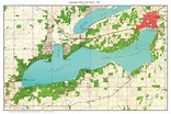 Lake Geneva 1960 Old Topographic Map USGS Custom Composite | Etsy ...