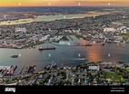 Vista aérea del puerto de NY y NJ - vista aérea de Nueva York / Nueva ...