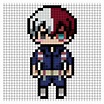 anime pixel art – My Hero Academia | Easy pixel art, Anime pixel art ...