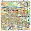 Aerial Photography Map of Schaumburg, IL Illinois
