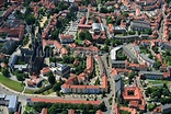 Halberstadt von oben - Stadtansicht des Innenstadtbereiches ...