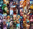 Collage of all gods in the Greek Pantheon : r/Smite
