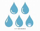 Conjunto de ilustración de gotas de agua azul - Descargar vector
