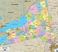 Large Detailed Administrative Map Of New York State W - vrogue.co