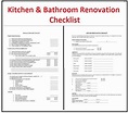Kitchen and Bathroom Renovation Checklist All in One - Etsy