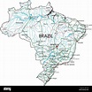 Mapa de carreteras y autopistas de Brasil. Ilustración vectorial Imagen ...